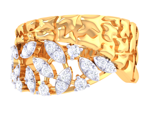 Printable 3D jewelry model of Lady diamond ring Modello 3D
