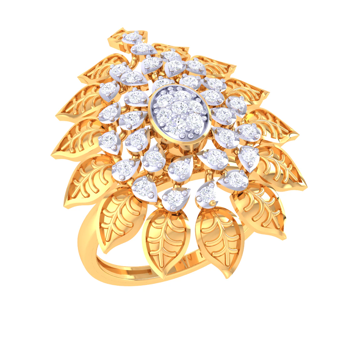 Printable 3D jewelry model of Lady diamond ring 3D Model .c4d .max .obj .3ds .fbx .stl .blend 
