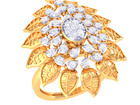 Printable 3D jewelry model of Lady diamond ring Modello 3D