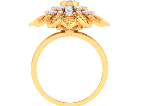 Printable 3D jewelry model of Lady diamond ring 3D Model