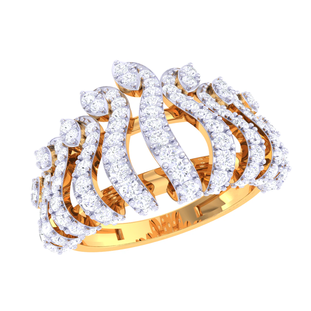 Printable 3D jewelry model of Lady diamond ring 3D Model .c4d .max .obj .3ds .fbx .stl .blend 