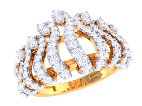 Printable 3D jewelry model of Lady diamond ring Modello 3D