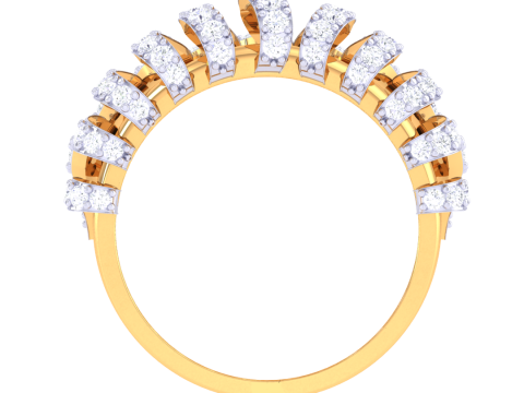 Printable 3D jewelry model of Lady diamond ring 3D Model