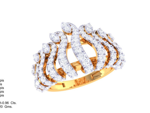 Printable 3D jewelry model of Lady diamond ring 3D Model
