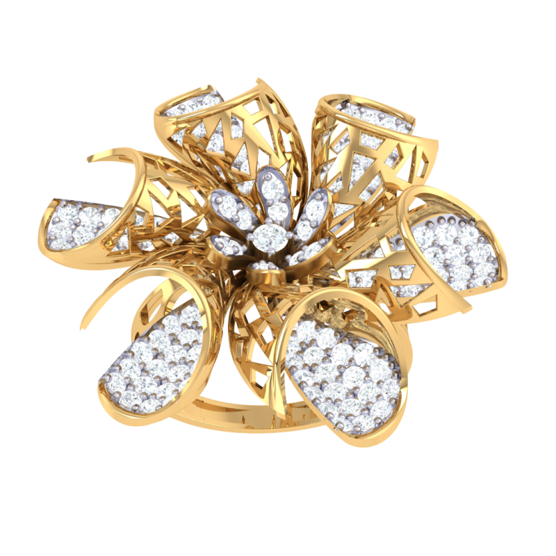 Printable 3D jewelry model of Lady diamond ring 3D 모델 .c4d .max .obj .3ds .fbx .stl .blend