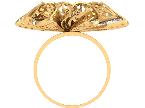 Printable 3D jewelry model of Lady diamond ring 3D 모델