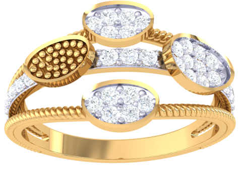 Printable 3D jewelry model of Lady diamond ring 3D Model