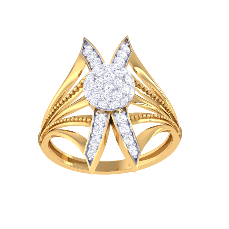Printable 3D jewelry model of Lady diamond ring 3D Modell .c4d .max .obj .3ds .fbx .stl .blend 