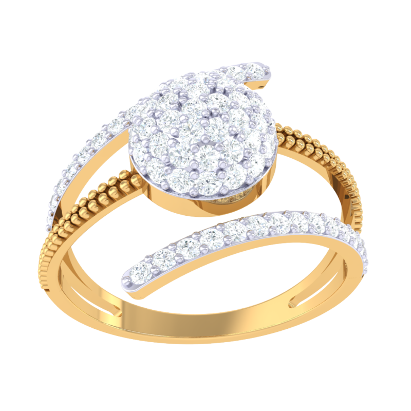 Printable 3D jewelry model of Lady diamond ring 3D Model .c4d .max .obj .3ds .fbx .stl .blend