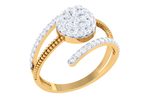 Printable 3D jewelry model of Lady diamond ring 3D Model