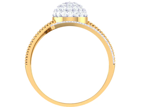 Printable 3D jewelry model of Lady diamond ring 3D Model