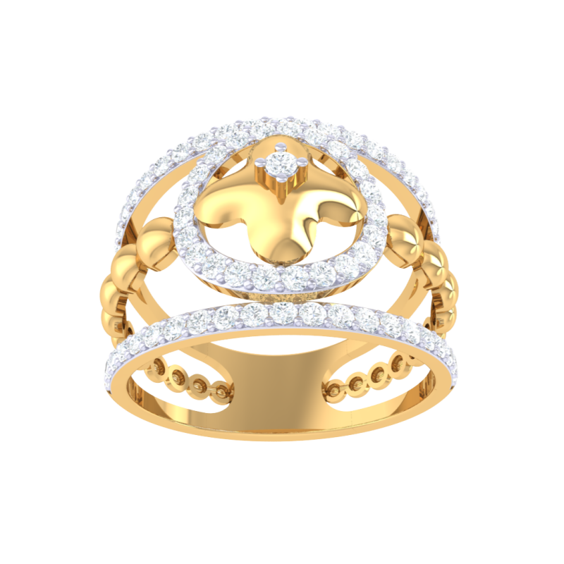 Printable 3D jewelry model of Lady diamond ring 3D Модель .c4d .max .obj .3ds .fbx .stl .blend