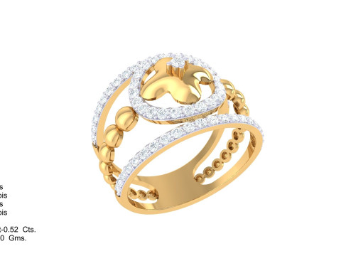 Printable 3D jewelry model of Lady diamond ring 3D Модель