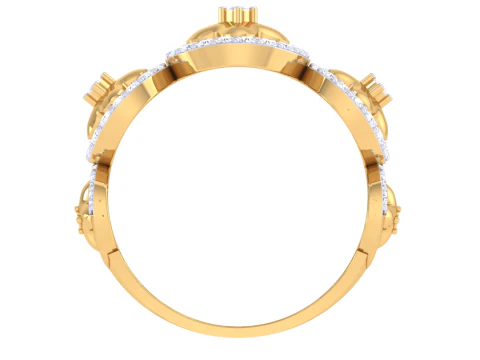 Printable 3D jewelry model of Lady diamond ring 3D Model