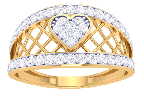 Printable 3D jewelry model of Lady diamond ring 3Dモデル