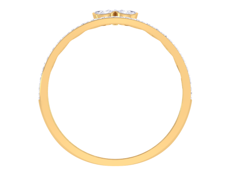 Printable 3D jewelry model of Lady diamond ring Modelo 3D
