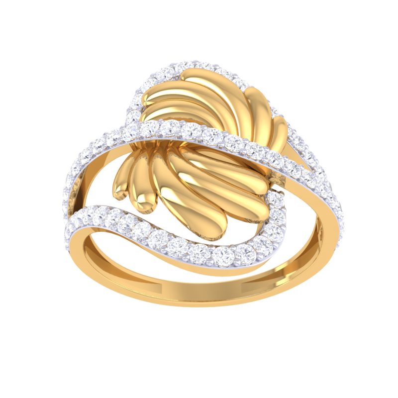Printable 3D jewelry model of Lady diamond ring Modelo 3D .c4d .max .obj .3ds .fbx .stl .blend