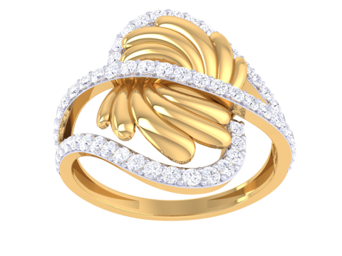 Printable 3D jewelry model of Lady diamond ring Modelo 3D