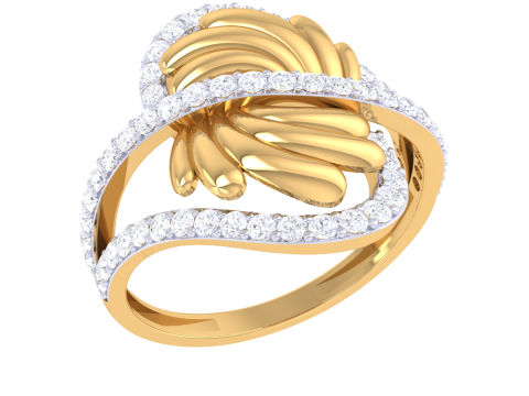 Printable 3D jewelry model of Lady diamond ring Modelo 3D