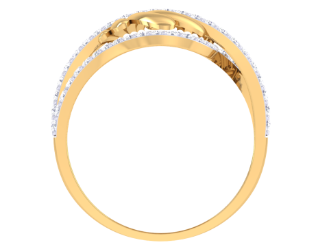 Printable 3D jewelry model of Lady diamond ring Modelo 3D