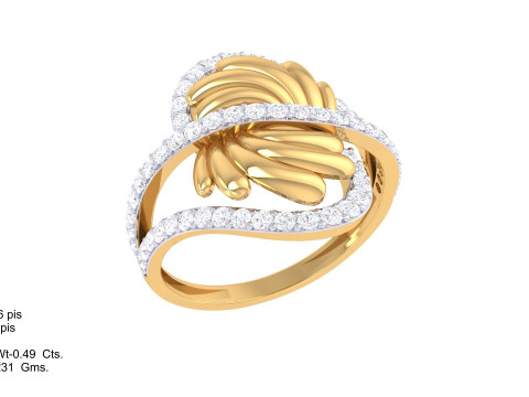 Printable 3D jewelry model of Lady diamond ring Modelo 3D