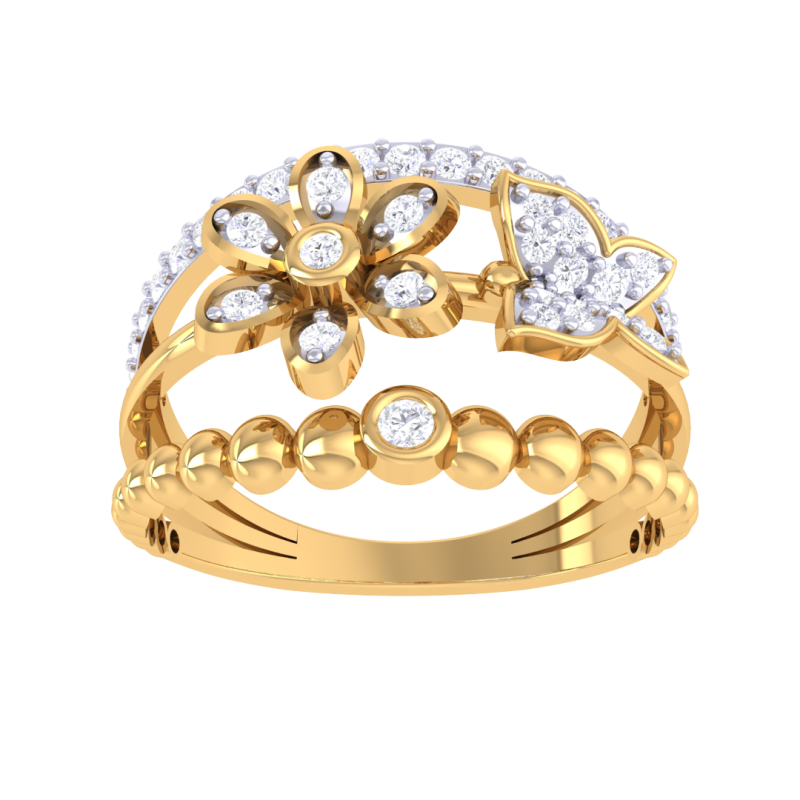 Printable 3D jewelry model of Lady diamond ring Modello 3D .c4d .max .obj .3ds .fbx .stl .blend