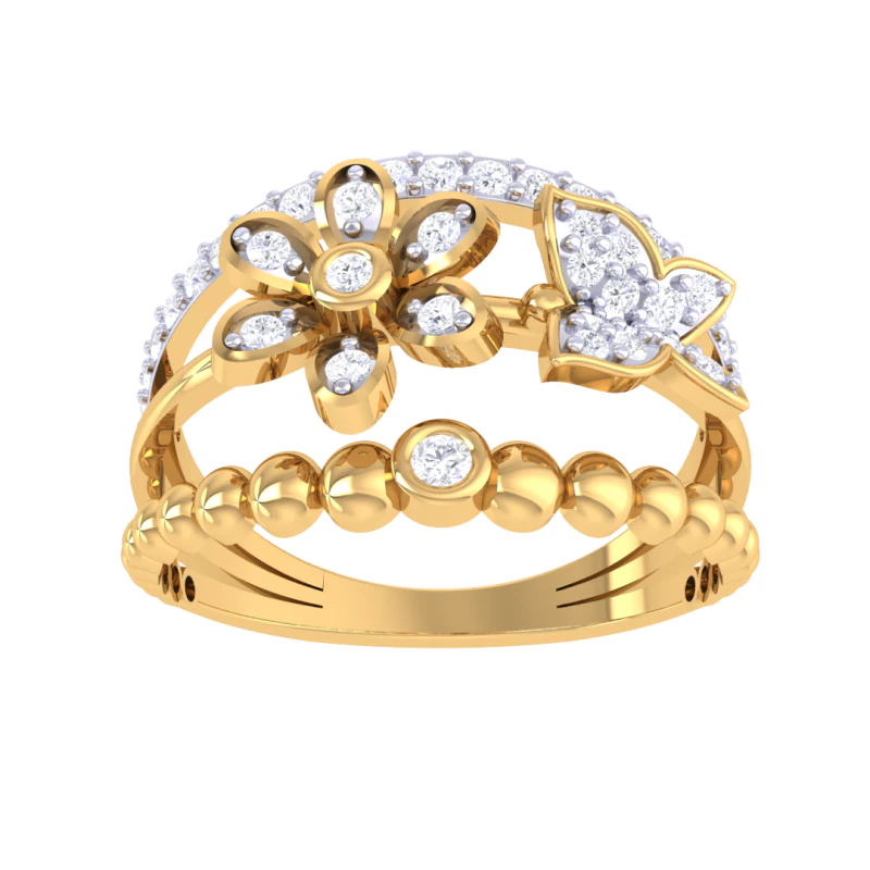 Printable 3D jewelry model of Lady diamond ring 3D Model .c4d .max .obj .3ds .fbx .stl .blend 