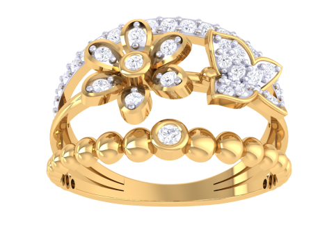 Printable 3D jewelry model of Lady diamond ring Modello 3D