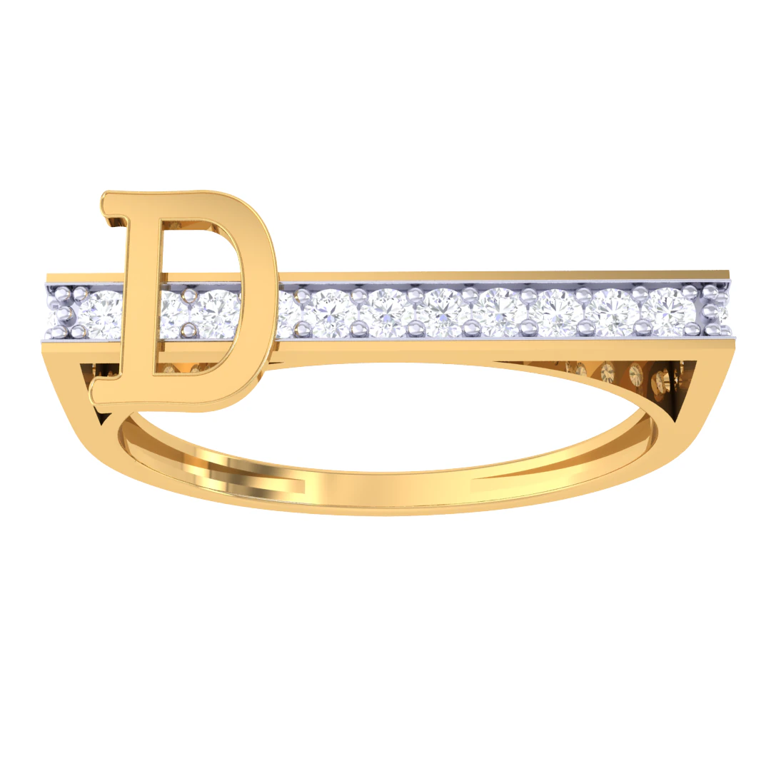 Printable 3D jewelry model of Lady diamond ring 3D Model .c4d .max .obj .3ds .fbx .stl .blend 
