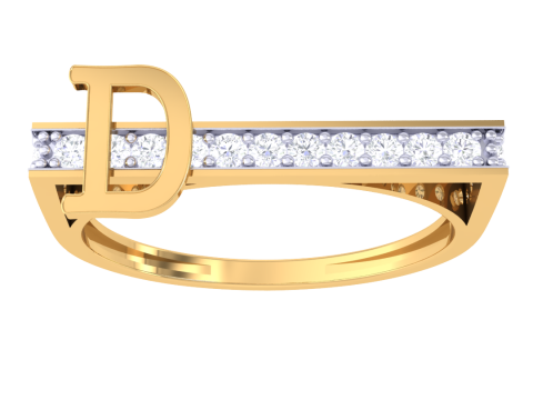Printable 3D jewelry model of Lady diamond ring 3D मॉडल