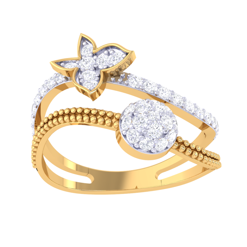 Printable 3D jewelry model of Lady diamond ring 3D Model .c4d .max .obj .3ds .fbx .stl .blend 