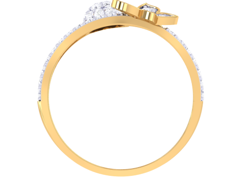 Printable 3D jewelry model of Lady diamond ring 3D Model