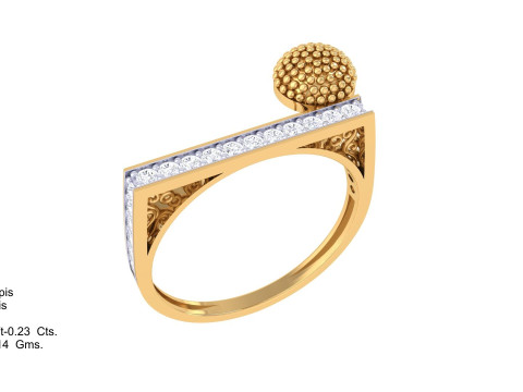 Printable 3D jewelry model of Lady diamond ring Modelo 3D