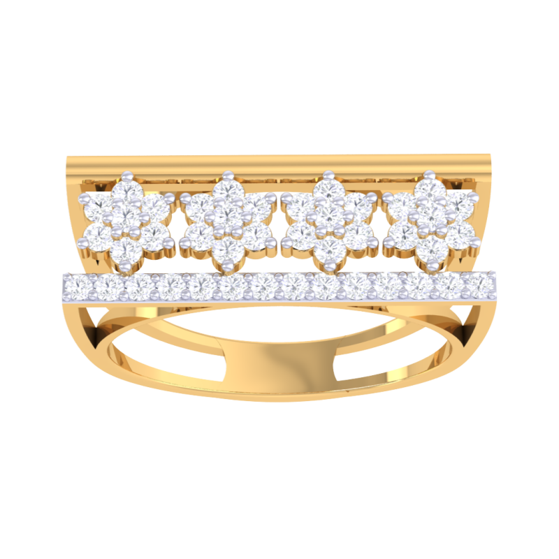Printable 3D jewelry model of Lady diamond ring 3D 모델 .c4d .max .obj .3ds .fbx .stl .blend