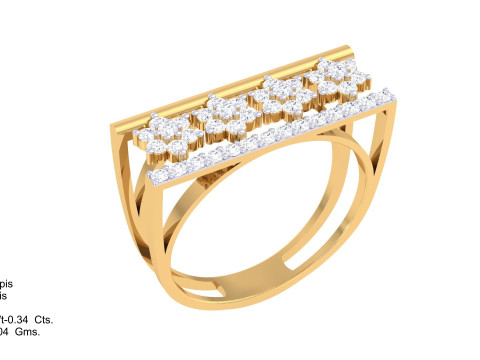 Printable 3D jewelry model of Lady diamond ring 3D 모델