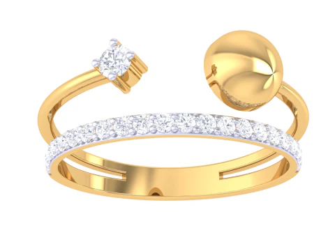 Printable 3D jewelry model of Lady diamond ring 3D Model