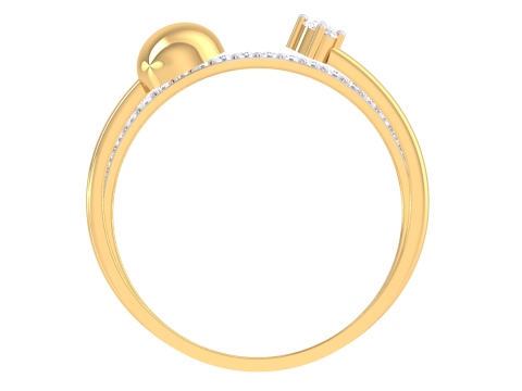 Printable 3D jewelry model of Lady diamond ring 3D 모델