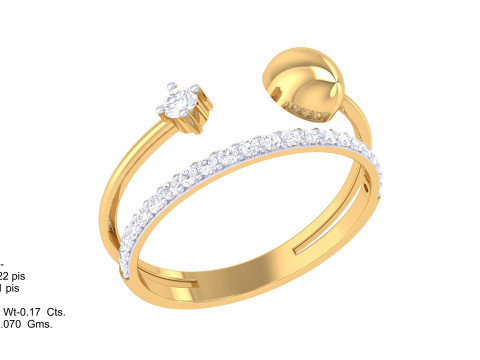 Printable 3D jewelry model of Lady diamond ring 3D 모델