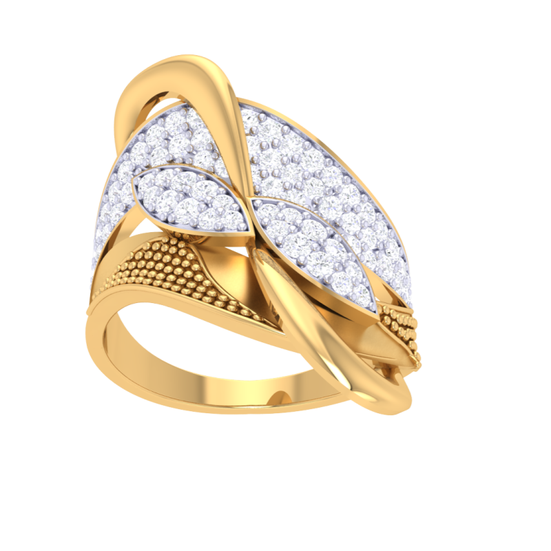 Printable 3D jewelry model of Lady diamond ring Modelo 3D .c4d .max .obj .3ds .fbx .stl .blend
