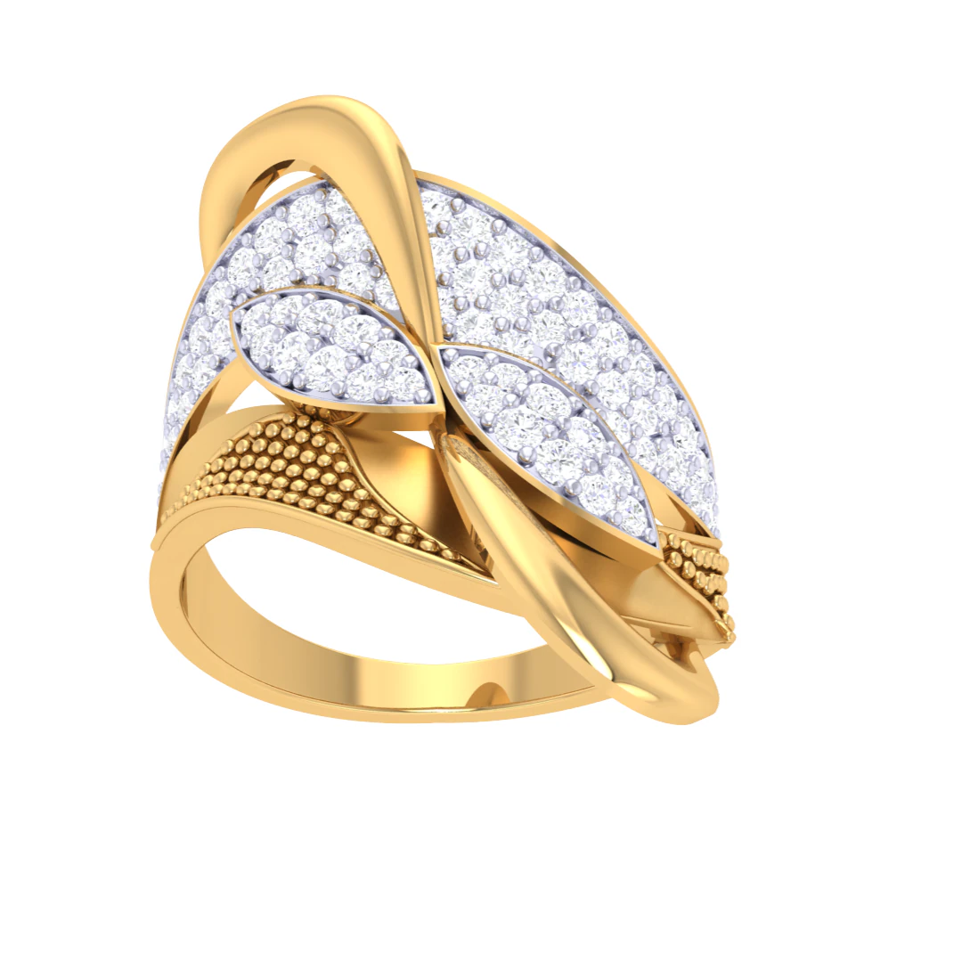 Printable 3D jewelry model of Lady diamond ring 3D Model .c4d .max .obj .3ds .fbx .stl .blend