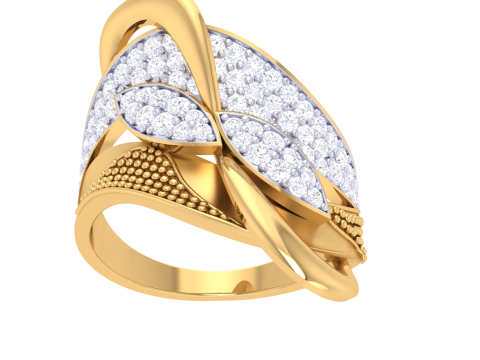 Printable 3D jewelry model of Lady diamond ring 3D मॉडल