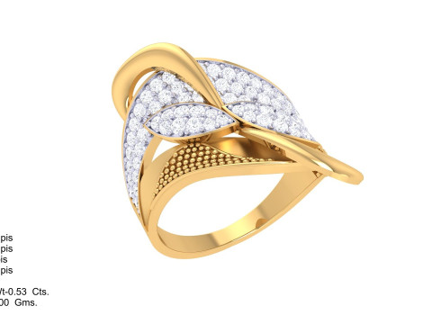Printable 3D jewelry model of Lady diamond ring Modelo 3D