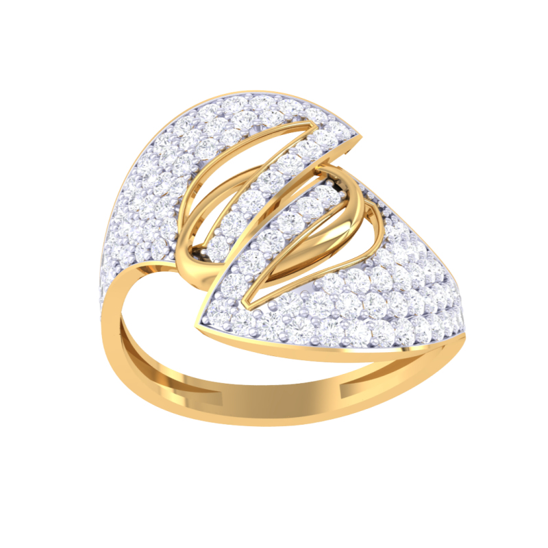 Printable 3D jewelry model of Lady diamond ring 3D Model .c4d .max .obj .3ds .fbx .stl .blend