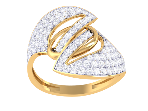 Printable 3D jewelry model of Lady diamond ring 3D 모델