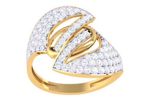 Printable 3D jewelry model of Lady diamond ring 3D Model
