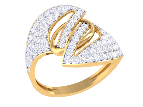 Printable 3D jewelry model of Lady diamond ring 3D Model