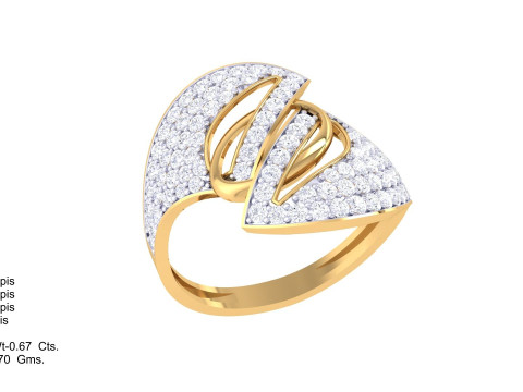 Printable 3D jewelry model of Lady diamond ring 3D Model