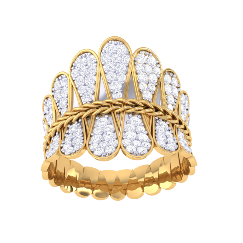 Printable 3D jewelry model of Lady diamond ring 3D Model .c4d .max .obj .3ds .fbx .stl .blend