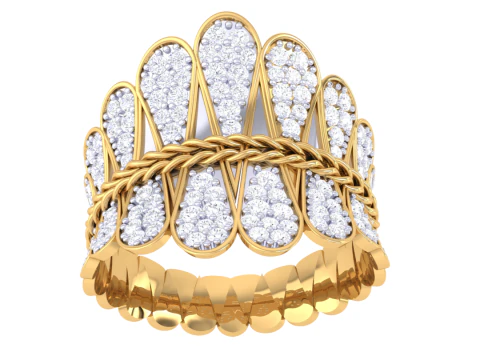 Printable 3D jewelry model of Lady diamond ring 3D Model