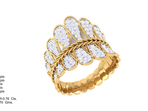 Printable 3D jewelry model of Lady diamond ring 3D Model